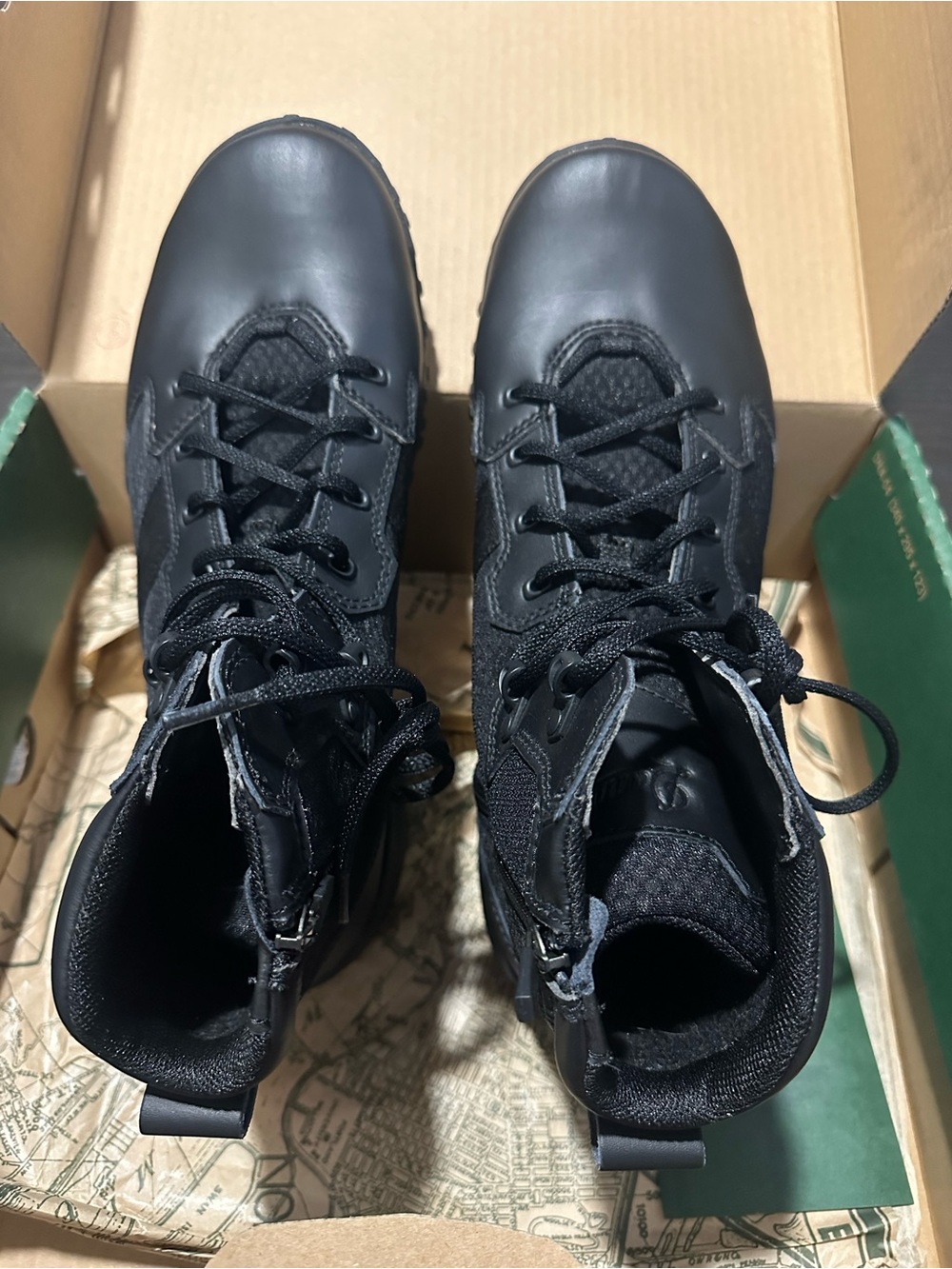 Men's Tactical Black High-Top Work Boots - Picture 3 of 7